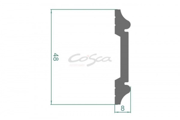 Молдинг для стены Cosca МХ 008, 60х8