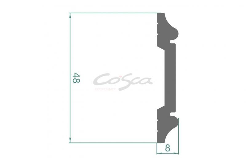 Молдинг для стены Cosca МХ 008, 60х8