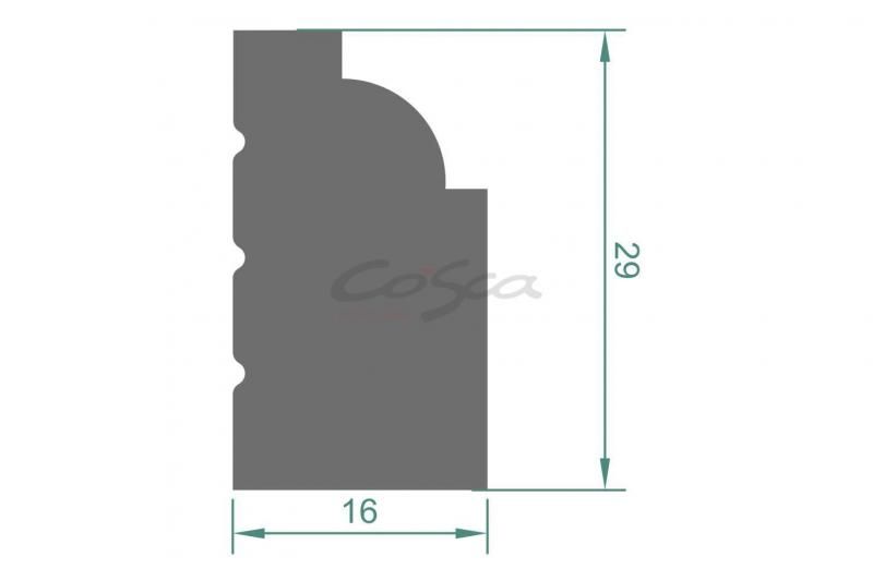Молдинг для стены Cosca МХ 004, 29х16