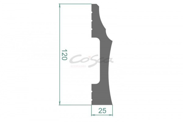 Напольный плинтус Cosca PX 009, 120х25