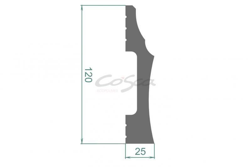 Напольный плинтус Cosca PX 009, 120х25