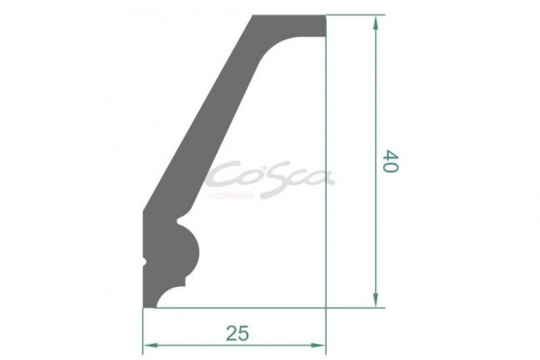 Потолочный карниз Cosca КX023, 40х25