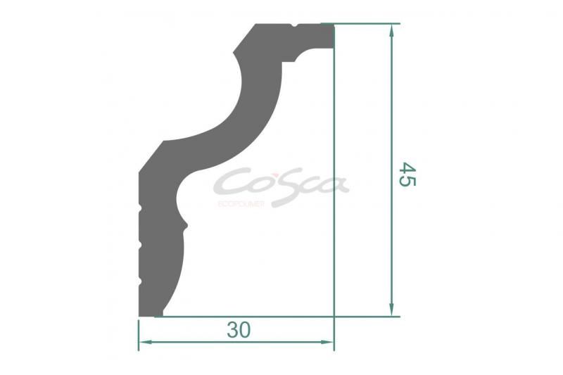 Потолочный карниз Cosca КX022, 45х30