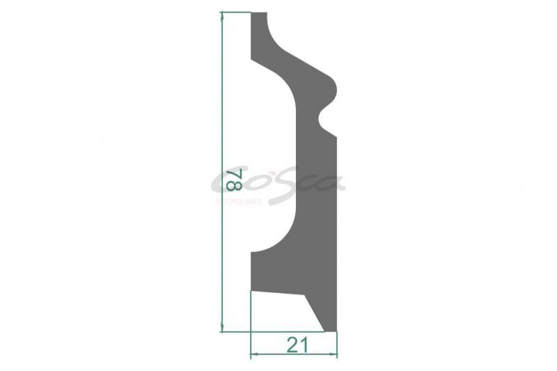 Напольный плинтус Cosca PX 001, 78х21