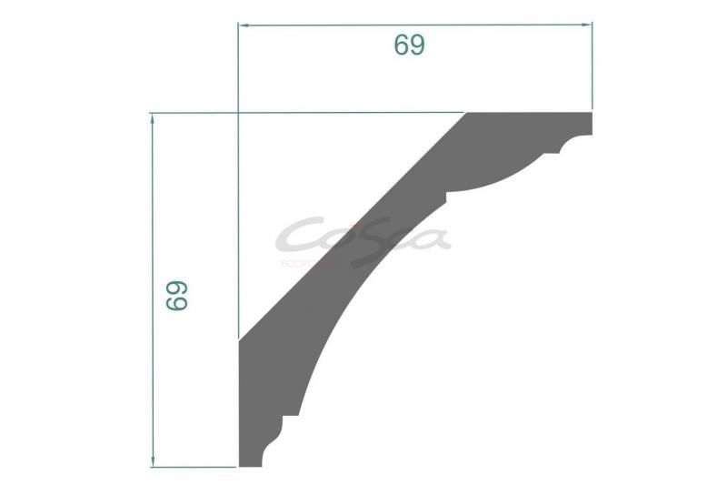 Потолочный карниз Cosca КX014, 69х69